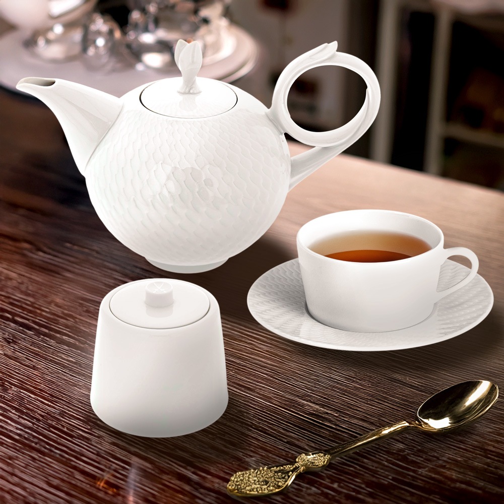 マイセン 波の戯れ ホワイト ティーポット 000000/29727 | 波の戯れ