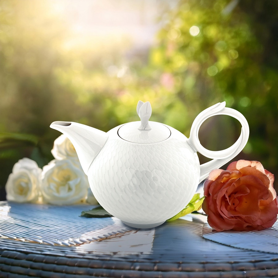 マイセン　波の戯れ　ティーポット マイセン 波の戯れ ホワイト ティーポット 000000/29727 | 波の戯れ