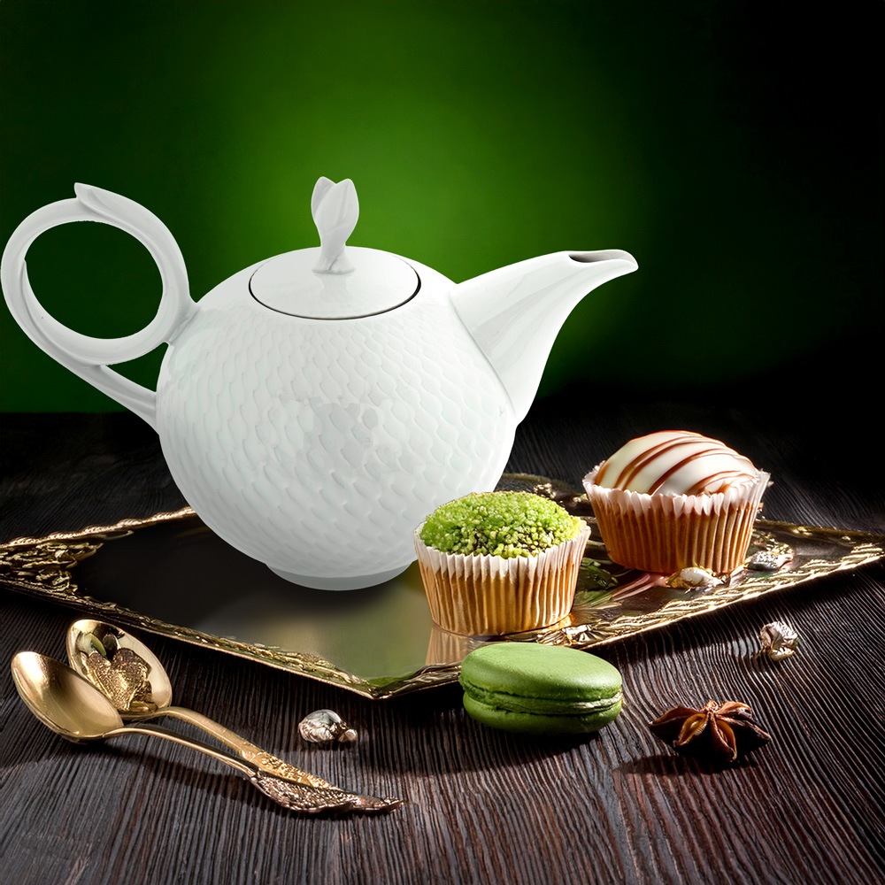 マイセン 波の戯れ ホワイト ティーポット 000000/29727 | 波の戯れ