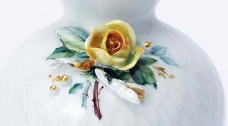 マイセン バラ 花瓶 9cm 50925/719391 | 花瓶 | ドイツの名窯 マイセン