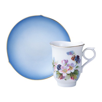 マイセン 苺の花（ブルー） コーヒーカップ＆ソーサー 245090/997510