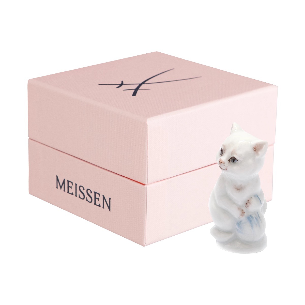 マイセン　白磁猫 マイセン 白磁猫