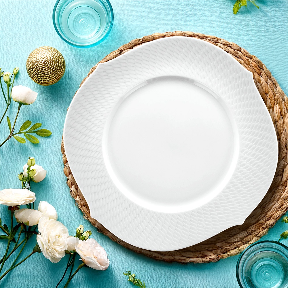 マイセン 波の戯れ ホワイト サービスプレート 32.5cm 000000/29478