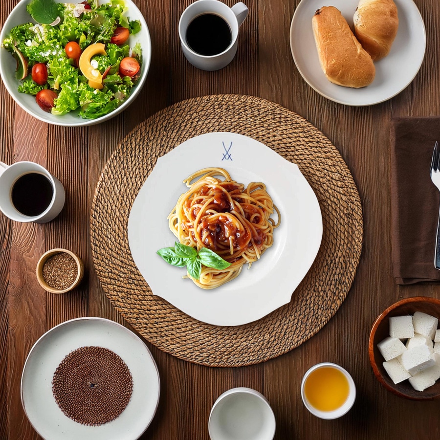 【Meissen マイセン】剣マーク 22cmプレート 5点セット 82500円 000000000680_S7fVkfW.jpg