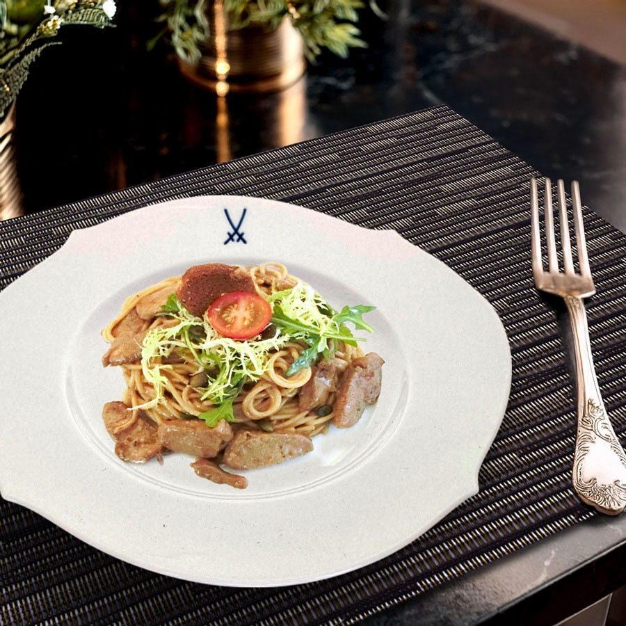 【最終値下げ】マイセン　アンティークディナープレート　19cm マイセン 野菜絵 プレート 25cm アンティーク 19世紀 一級品