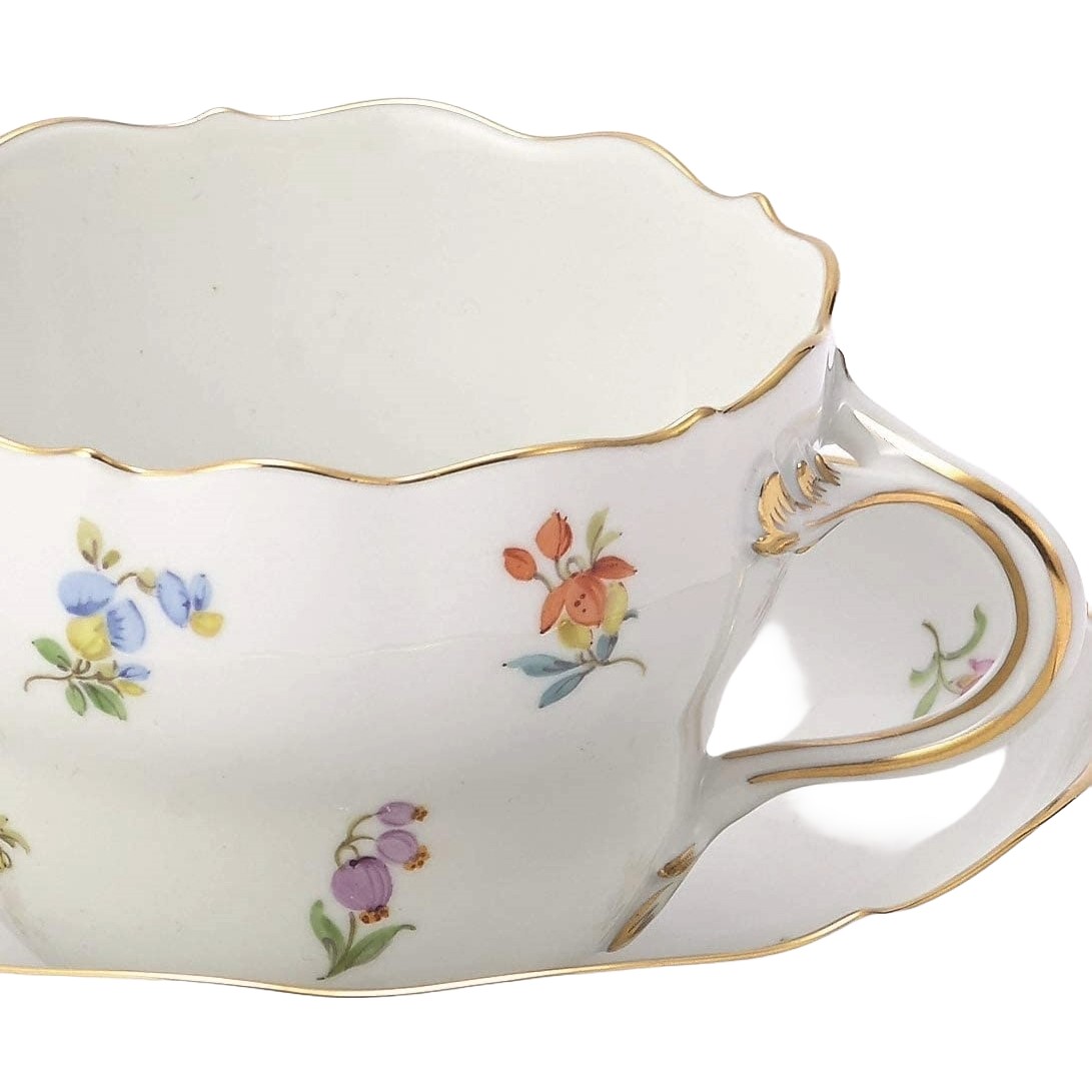 マイセン 散らし小花 ティー/コーヒー兼用カップ＆ソーサー 010110