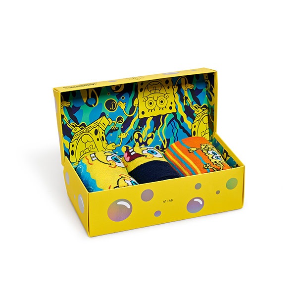 セール 70 Off Limited Happy Socks ハッピーソックス Sponge Bob スポンジ ボブ Gift Box 3足組 ギフトセット クルー丈 ソックス 靴下 ユニセックス メンズ ゆうパケットお取り扱い不可 Happy Socks ナイガイ公式オンラインショップ