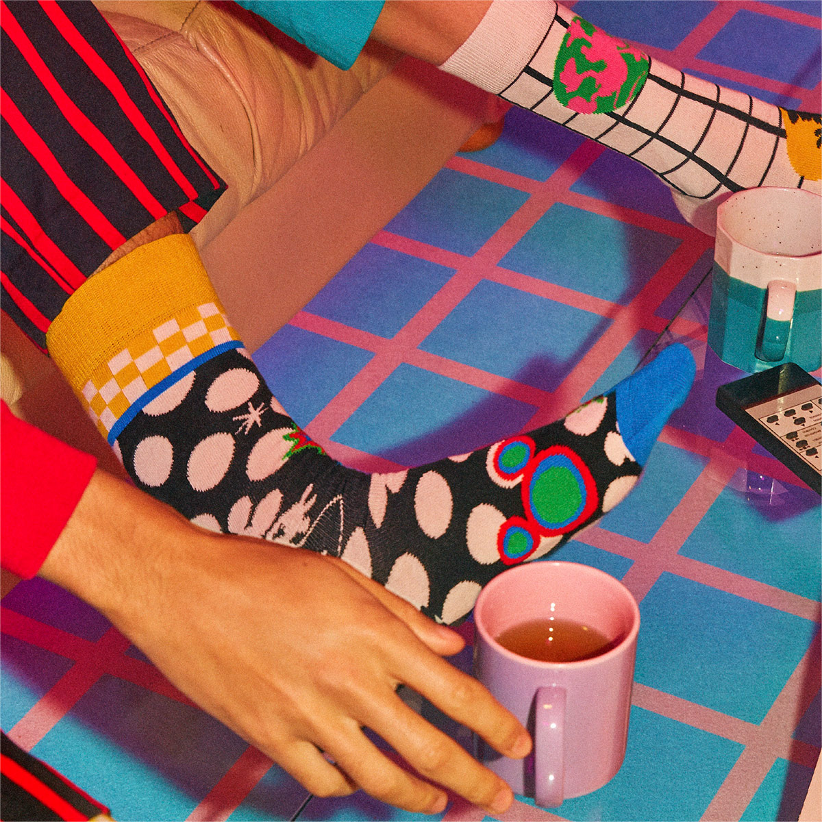 Limited Happy Socks ハッピーソックス Disney ディズニー Tune In チューン イン クルー丈 ソックス 靴下 メンズ 男性 紳士 ゆうパケット2円 4点まで