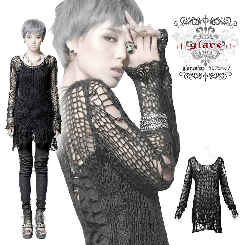 glareshop ���쥢����åס�F��TX191-B���������� �����å� �ѥ� ���᡼���ù� �������롼 Ĺµ �������� �˥å� �� ��ǥ����� | �������奢��� V�� �⡼�ɷ� �����ץ� ���ơ��� ���� �� [PUNK RAVE] Long Sleeves Breezy Outfit Gothic Sweater