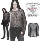 glareshop グレアショップ「M.F」TX191-man-B■ゴスロリ パンク 退廃風 長袖 ボーダー セーター ニット 黒 ブラック メンズ | ヴィジュアル系 V系 モード系 コスプレ ステ