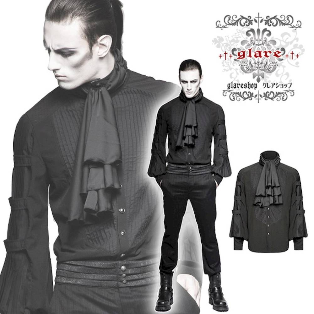 glareshop 쥢åסM.S-M.4XLTX471-Bå » ܥդ ɥåȥ㥬 Ĺµ ֥饦    | 奢 V ⡼ɷ ץ ơ   [PUNK RAVE] Gothic Gentleman Blouse with Necktie