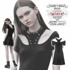 glareshop グレアショップ「S/L/2XL」WX335■ゴスロリ モード系 カジュアル ワンピース 黒 レディース | ゴスロリ ゴシック パンク ロック ファッション スチームパンク ヴィジ