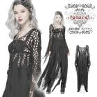 glareshop グレアショップ「S/L/2XL」WX386-B■ゴスロリ 網 編み 魔女 ワンピース 黒 レディース | ゴスロリ ゴシック ファッション ヴィジュアル系 V系 モード系 コスプレ