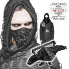 glareshop グレアショップ「M.F」Za001-man-B■ゴスロリ スタッズ レースアップ 編上げ PUレザー&スエード 異素材 マスク 黒 メンズ | パンク ロック ファッション スチー