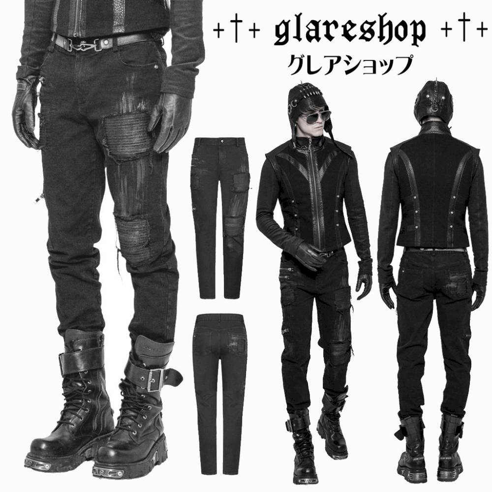 glareshop 쥢åסM.S-M.5XLPX354-Bѥ  ᡼ù ߥ꥿꡼ 󥰥ѥ   | ѥ 奢 V ⡼ɷ ơ   [PUNK RAVE] Punk Decadent Trousers