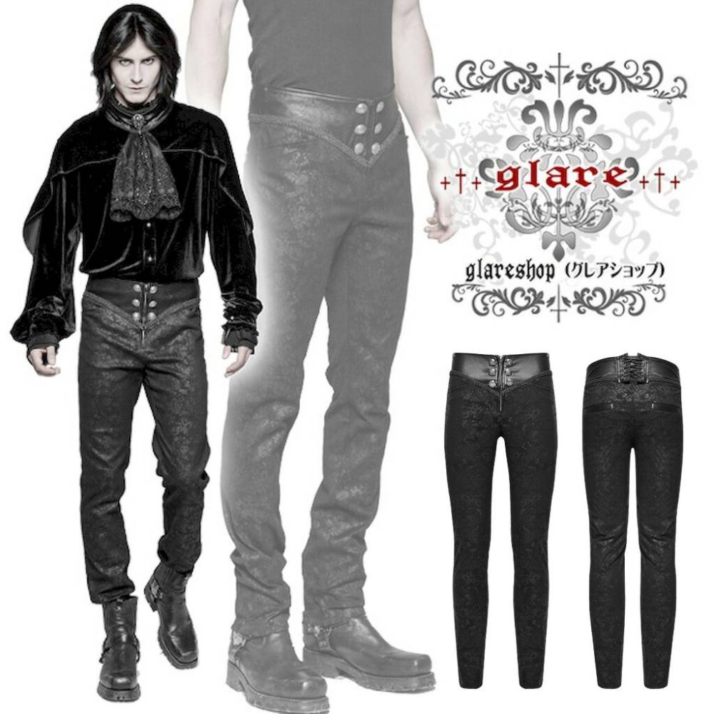 glareshop ���쥢����åס�M.S-M.5XL��PX356-B�������å� ������² �ʥݥ쥪���� ����ܥ��ù� �ե��å��쥶�� ���Ǻ� ������ ���� �ѥ�� �� ��� | ������ ������ �»� �������奢��� V�� �⡼�ɷ� �����ץ� ���ơ��� ���� �� [PUNK RAVE] Gothic Trousers