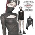 glareshop 쥢åסS/L/2XLTX652-B ѥ ϥͥå Ĺµ T Сѥ ȥåץ  ǥ | ѥ 奢 V ⡼ɷ ץ ơ   [PUNK RAVE] Gothic Slim Punk Long Sleeves T-Shirt