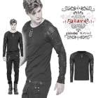 glareshop 쥢åסM.M/M.XL/M.3XLTX630-B ѥ  ᡼ù Ǻ 롼 Ĺµ T   | ѥ 奢 V ⡼ɷ ץ ơ   [PUNK RAVE] Punk Long Sleeve T-shirt