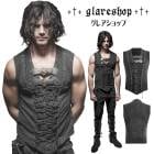 glareshop 쥢åסM.S-M.5XLKX165-B ѥ  졼å 󥯥ȥå Ρ꡼T  ֥å  | ѥ 奢 V ⡼ɷ ץ ơ   [PUNK RAVE] Steampunk Tank Top