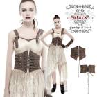 glareshop 쥢åסS/L/2XLKX169-Cѥ  ֥󥺲ù 졼å Сѥ 륻åȥ٥ ֥饦 ǥ | ѥ 奢 V ץ ơ   [PUNK RAVE] Buckle Loops Steampunk Girdle