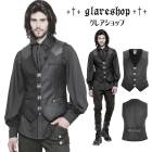 glareshop 쥢åסM.S-M.5XLKX240-B å եޥ » ²  ǥ Ǻ ٥   | ѥ 奢 V ⡼ɷ ץ ơ   [PUNK RAVE] Steampunk Vintage Gothic Buckles Waistcoat