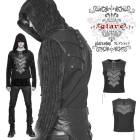 glareshop 쥢åסM.S-M.5XLKX253-B ٥ 硼Ⱦ  ⡼ɷ 쥶ޡ ׳ å  ֥å  | ѥ å եå ѥ 奢 V ץ ơ   [PUNK RAVE] Behemoth Top