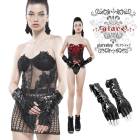 glareshop グレアショップ「S/L/2XL」Zt038-B■ゴスロリ パンク レザー ロング グローブ アームグローブ 黒 レディース | ゴスロリ ゴシック パンク ロック ファッション ス