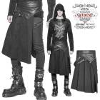 glareshop グレアショップ「M.M/M.XL/M.3XL」SX255-B■スチームパンク 異素材 カバー付き レースアップ プリーツスカート メンズ | パンク ロック ファッション ヴィジュ