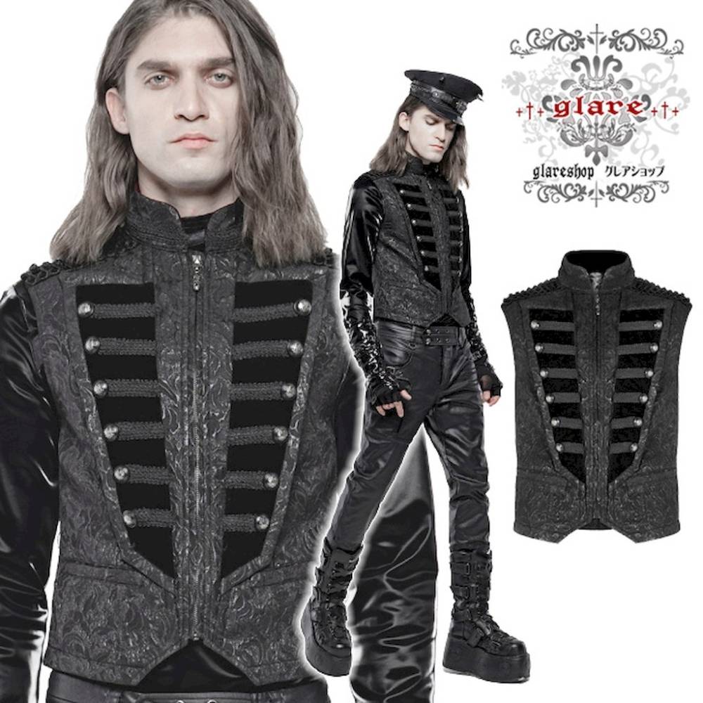glareshop ���쥢����åס�M.S-M.5XL��KX374-B�������å� ���㥬���� �ʥݥ쥪�� �٥��� ���硼�Ⱦ� ������������ �� �֥�å� ��� | �������� �����å� ��������ѥ� �������奢��� V�� �⡼�ɷ� �����ץ� ���ơ��� ���� �� [PUNK RAVE] Gorgeous Gothic Vest