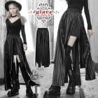 glareshop グレアショップ「S/L/2XL」SX377●ゴスロリ モード系 プリーツ ハーフ フレアスカート 黒 レディース | ゴスロリ ゴシック パンク ロック ファッション スチームパン