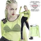 glareshop グレアショップ「XS-4XL」TX867-N■ゴスロリ シースルー メッシュTシャツ カットソー グリーン レディース | スチームパンク ヴィジュアル系 V系 モード系 コスプレ