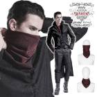 glareshop グレアショップ「M.F」Za026-R■ゴスロリ ゴシック ジャガード スカーフ or マスク 赤×黒 メンズ | ゴスロリ ゴシック パンク ロック ファッション スチームパンク