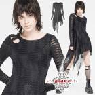 glareshop グレアショップ「S/L/2XL」WX524-B■ゴシック 非対称 アシンメトリー 長袖 ワンピース 黒 レディース | ヴィジュアル系 V系 モード系 コスプレ ステージ 衣装 服