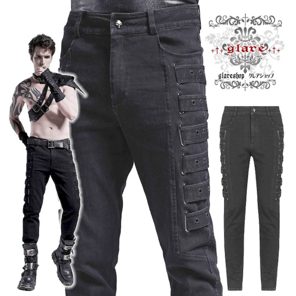 glareshop ���쥢����åס�M.S-M.5XL��PX506-B���ѥ� ���å� �����ѥ�� ���� �ѥ�� �� ��� |  �ѥ� ���å� �ե��å���� �������奢��� V�� �⡼�ɷ� �����ץ� ���ơ��� ���� �� [PUNK RAVE] Punk Metal Long Casual Slim Pants