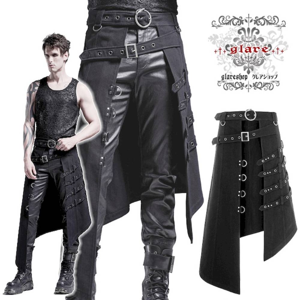 glareshop ���쥢����åס�M.M/M.XL/M.3XL��SX393-B���������� �ѥ� �������ȥ꡼�����С��������� �� ��� | �ѥ� ���å� �ե��å���� ��������ѥ� �������奢��� V�� �����ץ� ���ơ��� ���� �� [PUNK RAVE] Punk Heavy Metal Irregular Skirt