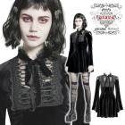 glareshop グレアショップ「S/L/2XL」WX622-B■ゴスロリ ゴシック ベルベット レースアップ上げ ミニドレス ワンピース 黒 レディース | ゴスロリ ゴシック ヴィジュアル系 V