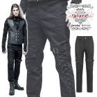 glareshop グレアショップ「M.S-M.5XL」PX532-B■ゴスロリ ゴシックパンク ロック ストレートパンツ ロングパンツ 黒 メンズ | ヴィジュアル系 V系 モード系 コスプレ ステ