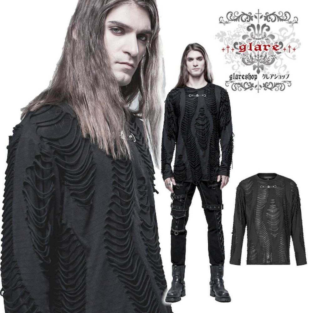 glareshop ���쥢����åס�M.M/M.XL/M.3XL��TX956-B���������ꥴ���å� �������쥤�䡼�ɥ˥å� ĹµT����� ���åȥ��� �� ��� | �������奢��� V�� �⡼�ɷ� �����ץ� ���ơ��� ���� �� [PUNK RAVE] Punk Broken Long Sleeve T-Shirt