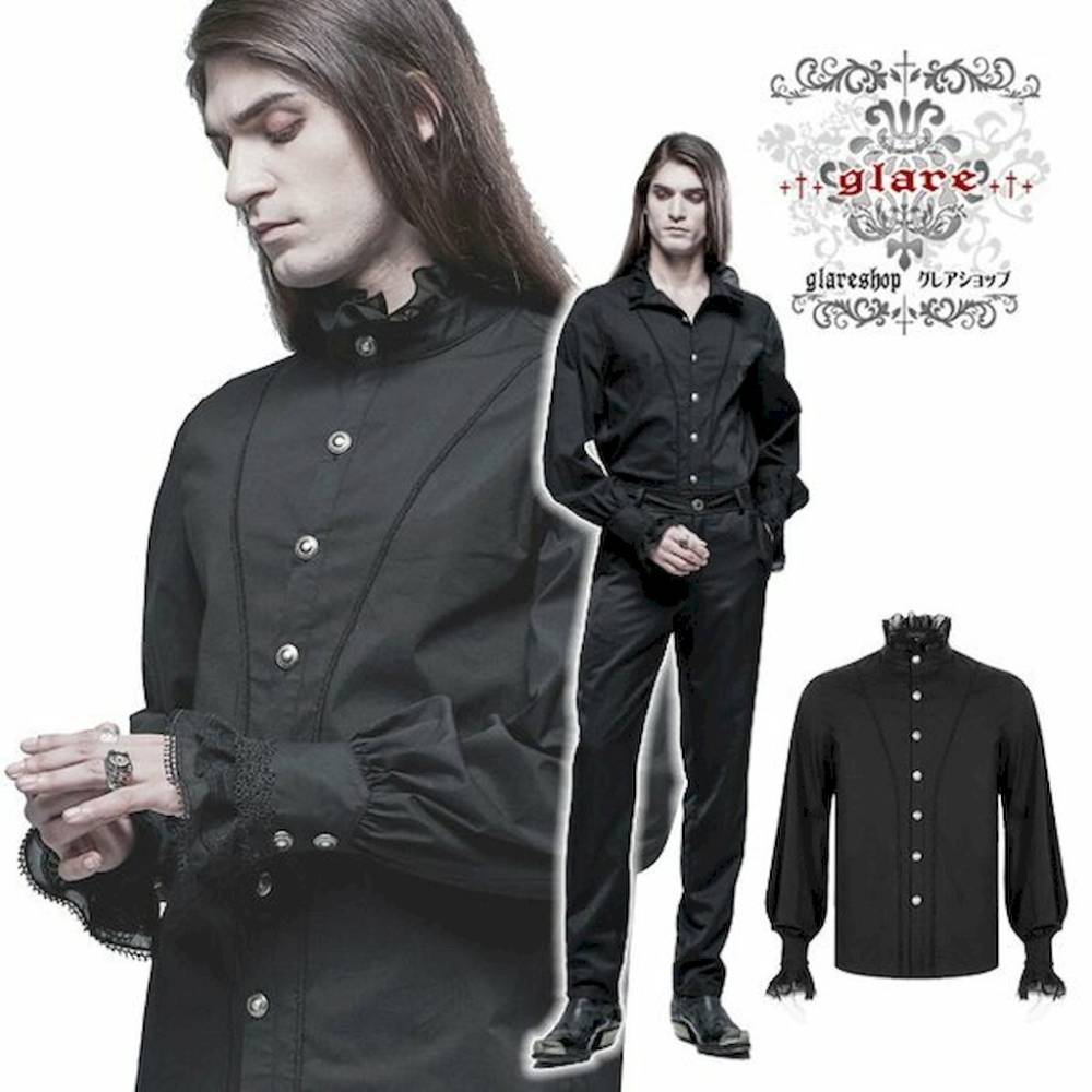 glareshop ���쥢����åס�M.S-M.5XL��TX957-B���������� �����å� ������ɥ��顼 Ω���� �ե�� ��² �ե����ޥ� Ĺµ ����� �� ��� | �������� �����å��ե��å���� �������奢��� V�� �⡼�ɷ� �����ץ� ���ơ��� ���� �� [PUNK RAVE] Goth Aristocratic Shirt