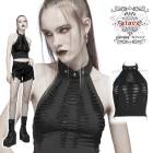 glareshop 쥢åסS/L/2XLKX447-B Ρ꡼֥ȥåץ  ۥ륿ͥå ߥ  ֥å ǥ |  奢 V ⡼ɷ ץ ơ   [PUNK RAVE] Daily hollowed out spider print vest