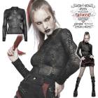 glareshop グレアショップ「S/L/2XL」TX993-B■ゴシック蜘蛛の巣プリントブロークン加工Tシャツ カットソー トップス 黒 レディース | ヴィジュアル系 V系 モード系 コスプレ 