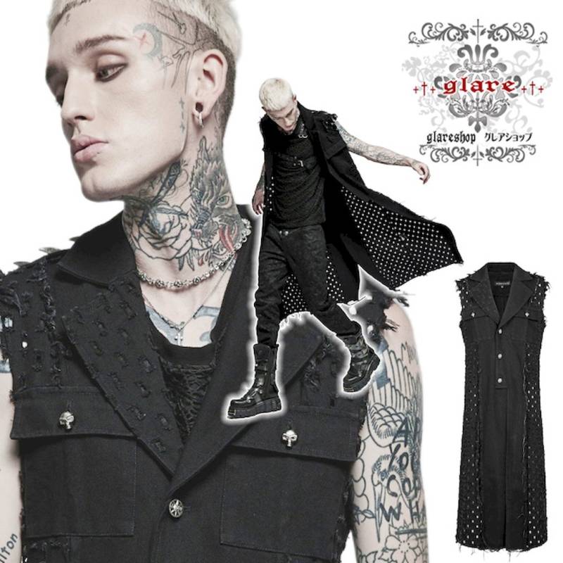 hiderock coating vest ギミック パンク お兄系 hiderock coating vest ギミック パンク お兄系