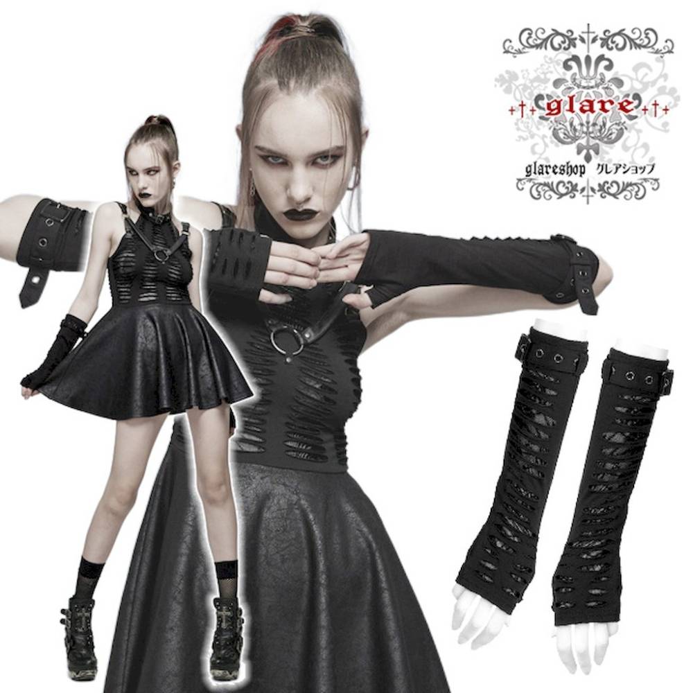 glareshop 쥢åסS/L/2XLZt068-B ѥ ᡼ù  ٥   ǥ |  å ѥ å եå ѥ 奢 V ⡼ɷ ץ ơ   [PUNK RAVE] Goth cut gloves