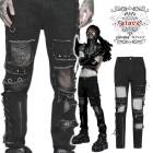 glareshop ���쥢����åס�M.S-M.5XL��PX563-B���ѥ������� ���᡼���ù����Ǻ� �ǥ˥� ���󥰥ѥ�� �� ��� | �������奢��� V�� �⡼�ɷ� �����ץ� ���ơ��� ���� �� [PUNK RAVE] Punk Broken Mesh Decadent Long Trousers