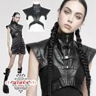 glareshop グレアショップ「XS-4XL」KX462-B■ゴスロリ ゴシック パンク ウエストループ付き ワイドショルダー ベスト 黒 レディース | ゴスロリ ゴシック パンク ロック ファ