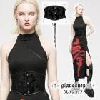 glareshop グレアショップ「S/L/2XL」KX464-B■ゴスロリ ゴシック ドラゴン柄 ベルベット ジャガード コルセットベルト 黒 レディース | ゴスロリ ゴシック パンク ロック フ