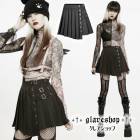 glareshop グレアショップ「XS-4XL」SX514●ゴスロリ ゴシック アシンメトリー プリーツスカート ミニスカート 黒 レディース | ゴスロリ ゴシック パンク ロック ファッション 