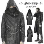 glareshop 쥢åסM.S-M.5XLJX813-BСѥ ȥ꡼ադ᥿󥳡 ѡ   | ѥ åեå ѥ 奢 V ⡼ɷ ץ ơ   [PUNK RAVE] Punk printing coat