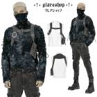 glareshop グレアショップ「M.L/M.3XL」Zb102-g■パンク ホルスターバッグ ベルトハーネス ベスト グレー メンズ | ゴスロリ ゴシック ァッション スチームパンク ヴィジュア