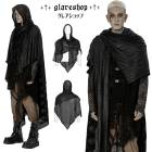 glareshop グレアショップ「F」ZH084-B■ゴスロリ パンク メッシュ ストライプ スカーフ 黒 メンズ | ゴスロリ ゴシック パンク ロック ファッション スチームパンク ヴィジュアル